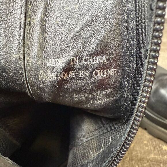 Jeffrey Campbell Looped Platform Chelsea Block Heel Black Ankle Boots Women’s 7. - Picture 9 of 10